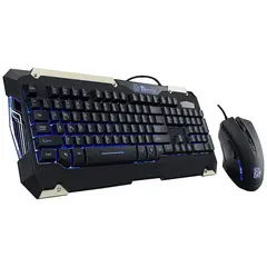 THERMALTAKE - Kit Gamer Teclado y Mouse Commander USB 2400 dpi KB-CMC