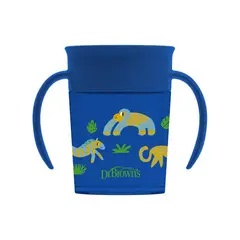 DR BROWNS - Vaso 360° 7oz200 ml azul con asas
