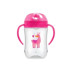 DR BROWNS - Vaso de transición con boquilla 9oz rosa