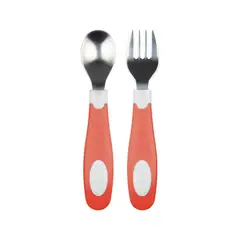 Dr Browns - Set de Cuchara y Tenedor color Rojo
