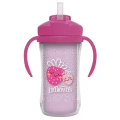 DR BROWNS - Vaso térmico con pajita y asas 10oz