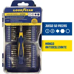 GOODYEAR - Destornillador puntas precisión set 50 piezas