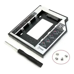 GENERICO - Caddy 2nd Hdd Ssd Disco Duro Sata Cd Dvd-rom Laptop 95mm