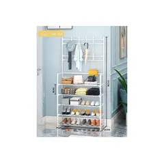 GRETAIL - Zapatera Organizador Estante 5 Niveles Con Codos Grande Blanca