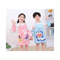 GRETAIL - Mandil Impermeable Arte Mangas Niños De 4 a 8 años Celeste