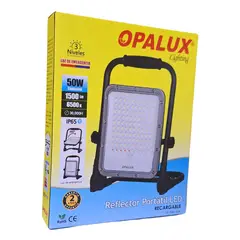 OPALUX - Reflector 50w Recargable Para Exteriores Ip65 80 Leds
