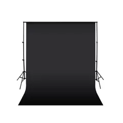 NEO DIGITAL - Fondo Fotográfico 2 x 3 m Poliéster Estudio Tela Chroma BLH01B - Negro