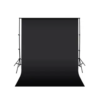 NEO DIGITAL - Fondo Fotográfico 2 x 3 m Poliéster Estudio Tela Chroma BLH01B - Negro