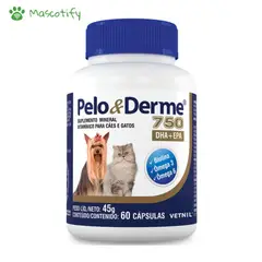 VETNIL - Suplemento Pelo Y Derme 750 Perros Y Gatos X 60 Tabs