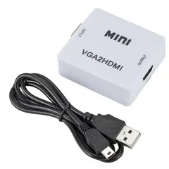 GENERICO - Conversor Convertidor Adaptador Vga A Hdmi Audio Cable Usb