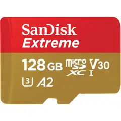 SANDISK - 128GB Extreme UHS I MicroSDXC A2 UHS I V30 U3 - SDSQXA1