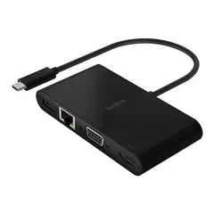 BELKIN - Adaptador USB C VGA 4K HDMI RJ45 PD 100W MacBook Pro AVC004btBK