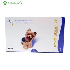 ZOETIS - Revolution Perros 2.6 a 5kg x3 un - 12% 0.25ml Pipeta antipulgas