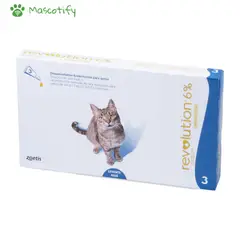 ZOETIS - Revolution Gatos 2.5 a 7.5kg x3 un - 6% 0.75ml Antipulgas