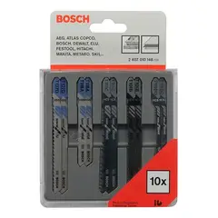 BOSCH - Set 10 Hojas de Calar Surtidas Aluminio/Metal/Madera