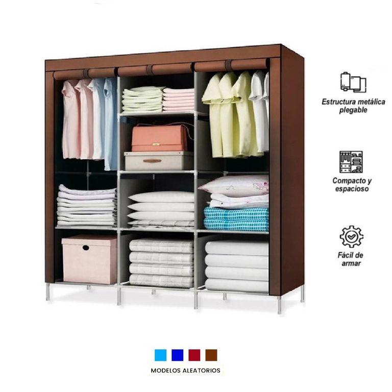 Ropero Organizador Armario Closet Armable 3 Cuerpos Funda Aleatorio
