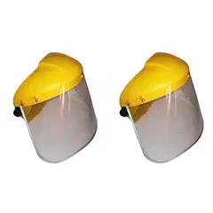 KAZO - Protector facial careta acrilica casco media luna - pack x 2 unidades