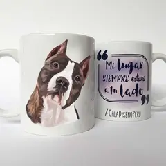 QALA DISEÑO - Taza 11 oz. - Perro Pitbull