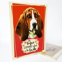 QALA DISEÑO - Cuadro Decorativo - Qala Diseño - Perro Basset Hound - 30x225 cms