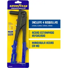 GOODYEAR - Remachadora manual aluminio 10" 4 boquillas