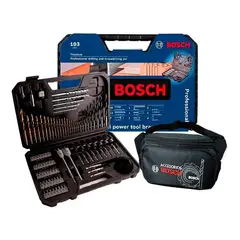 BOSCH - Kit de Set para taladro 103 Piezas + Canguro para Acc