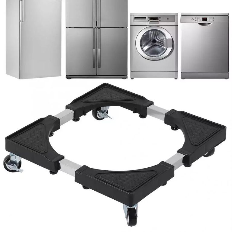 Soporte Base Móvil Rueda Frenos Refrigeradora Lavadora hasta 56cmx56cm