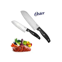 OSTER - Juego de cuchillos Santoku 2 piezas Granger Acero Inoxidable