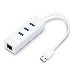 TP LINK - TP-Link Adaptador USB 2 en 1 Hub de 3 Puertos USB 3.0 RJ45 - UE330
