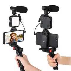 PREMIUM - KIT SET DE GRABACIÓN Luz Led MicrófonoTrípode