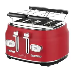 WESTINGHOUSE - Tostadora 4 panes Retro WH rojo