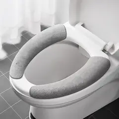 GENERICO - Protector de inodoro Funda de baño Set x4 pares plomo