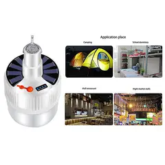 INSPIRA - Foco bombilla lámpara 35 Watts Led portátil recargable + luz solar