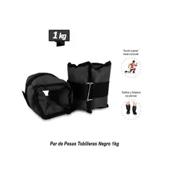 SASARU - Pesas Tobilleras de 1kg Negras