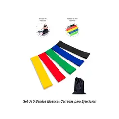 SASARU - Set de 5 Bandas Elásticas Cerradas para Ejercicios