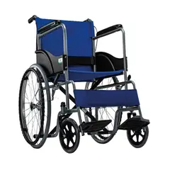 FIRST CARE - Silla de Ruedas Standard Plegable 2.0 Azul oscuro