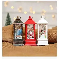 GENERICO - FAROL NAVIDEÑO COLORES VARIADOS ROJO DORADO Y BLANCO