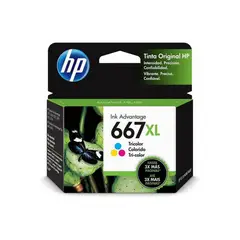 HP - Cartucho de Tinta 3YM80AL 667XL Tricolor Original