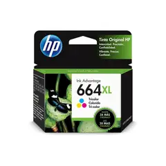 HP - Cartucho de Tinta F6V30AL 664XL Tricolor Original