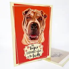 QALA DISEÑO - Cuadro Decorativo - Qala Diseño - Perro Shar Pei - 30x225 cms