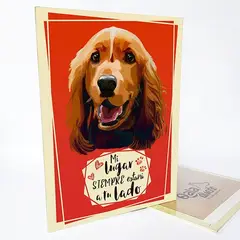 QALA DISEÑO - Cuadro Decorativo - - Perro Cocker - 30x225 cms