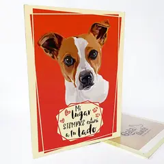QALA DISEÑO - Cuadro Decorativo - - Perro Jack Russell - 30x225 cms