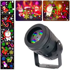 OEM - Proyector con Motivos Navideños Coloridos 4 Placas Intercambiables
