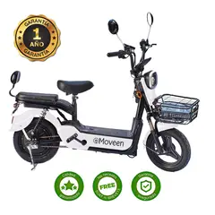 MOVEEN - BICIMOTO ELECTRICA MED URBAN 2 BLANCO + CANDADO CON CLAVE DE REGALO