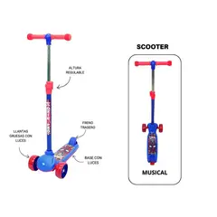 FLASH - SCOOTER PARA NIÑAS MUSICAL HIDRAULICO AZUL