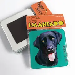 QALA DISEÑO - Imantado de Acrílico - - Perro Labrador N - Magneto 6x6