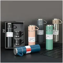 INSPIRA - Set 4 Piezas Termo Acero con Tazas de Regalo Color Aleatorio