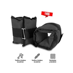 TEKHOME IMPORTACIONES - Pesas Tobilleras para Entrenamiento Negra 1kg