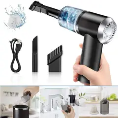 GENERICO - Mini Aspiradora de mano Portatil recargable 2 en 1 120W USB Casa Carro