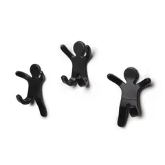 UMBRA - COLGADOR DE PARED AMIGO 3 - NEGRO