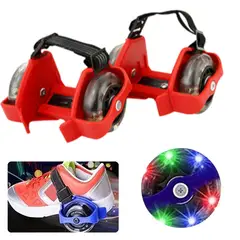 OEM - Patines de 2 Ruedas para Zapatos Zapatillas Ajustables Niños